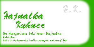 hajnalka kuhner business card